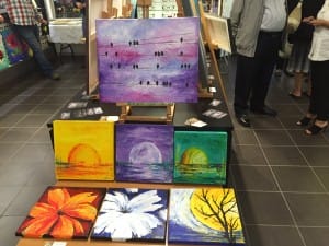 Colourful paintings in Milton Ontario Eyeglass store