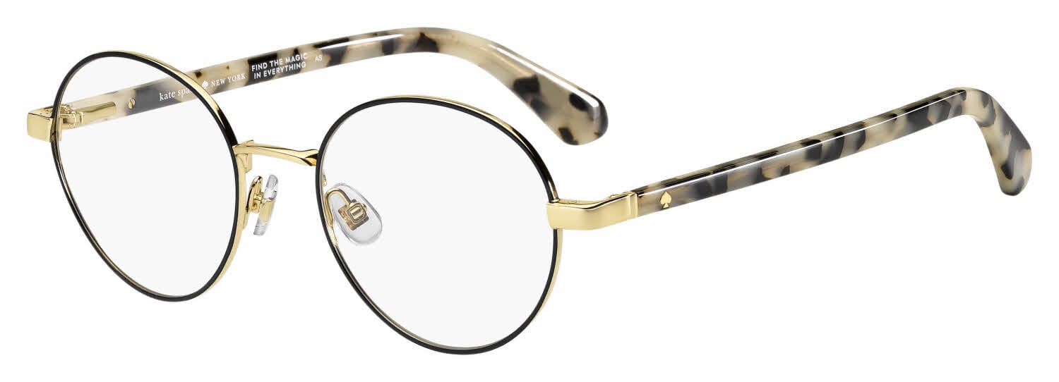 Round metal Kate Spade prescription eyeglasses